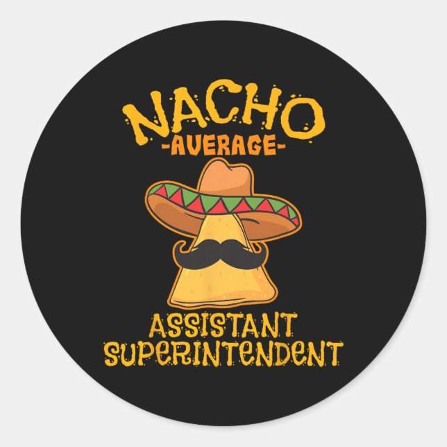 Sticker Rond Nacho Surintendant Istant Moyen Cinco De Mayo (Devant)