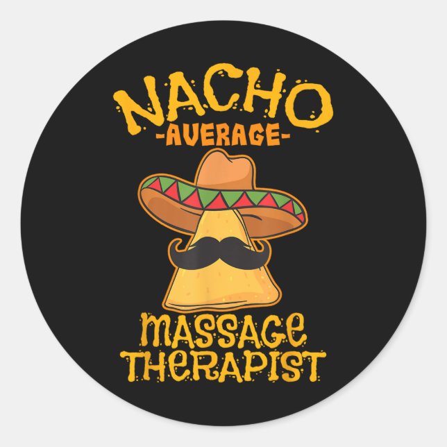 Sticker Rond Nacho Thérapeute Mage Moyenne Meuse Cinco De Mayo  (Devant)