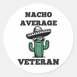 Sticker Rond Nacho Vétérinaire Moyen Mexicain Cinco De Mayo