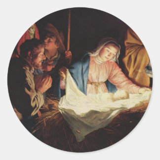 Sticker Rond nacimiento- navidad