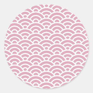 Sticker Rond NADESHIKO 01 Seigaiha Waves - Energetic Ver.