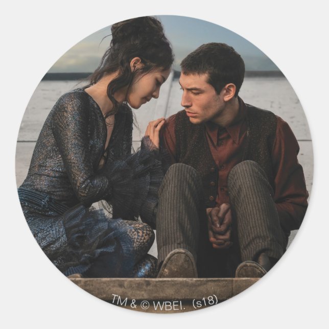 Sticker Rond Nagini et Credence Photo (Devant)
