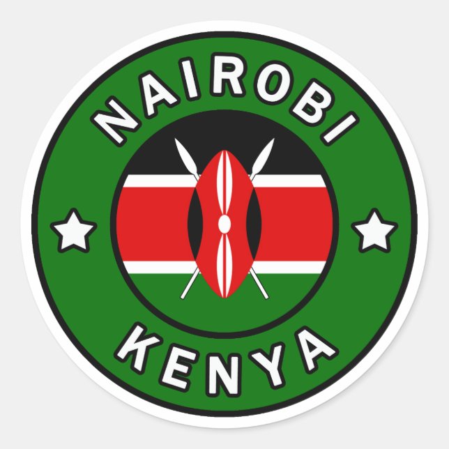Sticker Rond Nairobi Kenya (Devant)