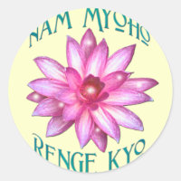 Nam Myoho Renge Kyo avec Lotus Flower Design