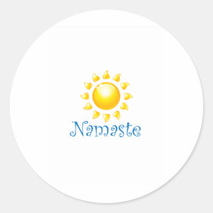 Sticker Rond namaste