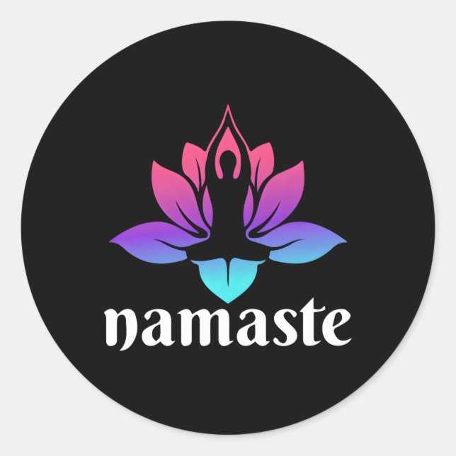 Sticker Rond Namaste (Devant)
