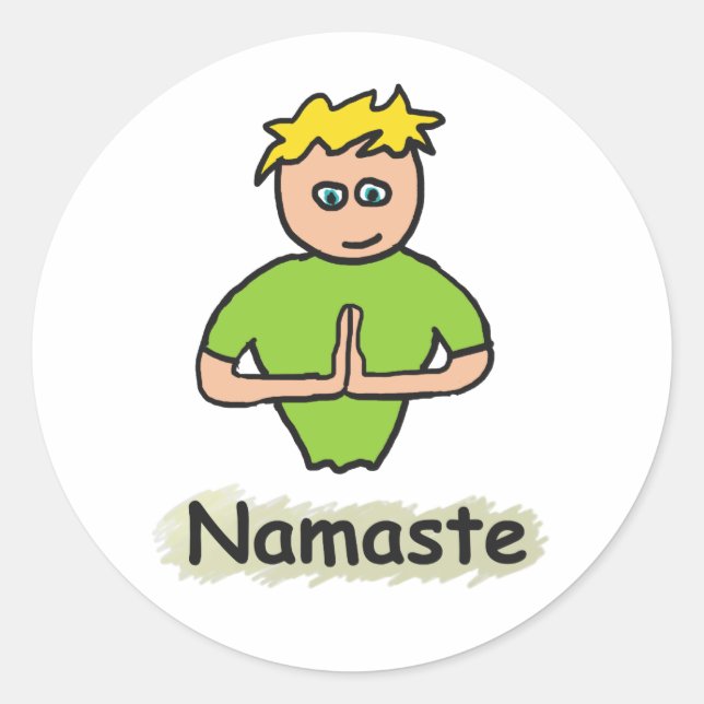 Sticker Rond Namaste (Devant)