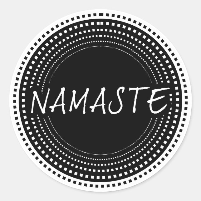 Sticker Rond Namaste (Devant)