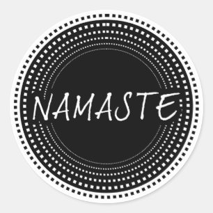 Sticker Rond Namaste
