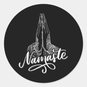 Sticker Rond Namaste Buddhism Meditation Zen Asana Yoga Gift