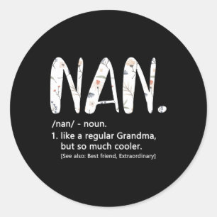 Sticker Rond Nan Chemises Pour Femmes Fête Des Mères Idea Jote