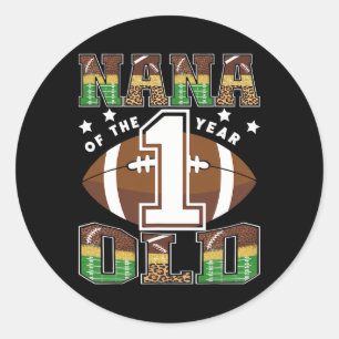 Sticker Rond Nana du football de 1 an 1ère année down Birt