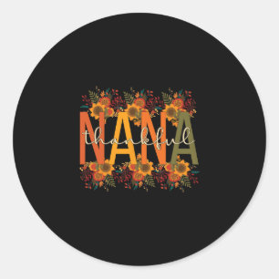 Sticker Rond Nana Grand-mère Thanksgiving Nana Grandma
