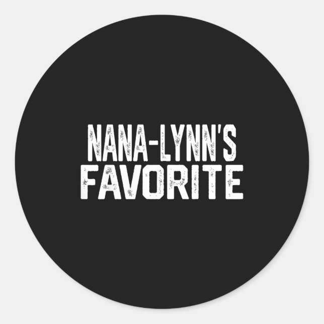 Sticker Rond Nana-lynn’s Favorite Funny Grandparent Granhild Vi (Devant)