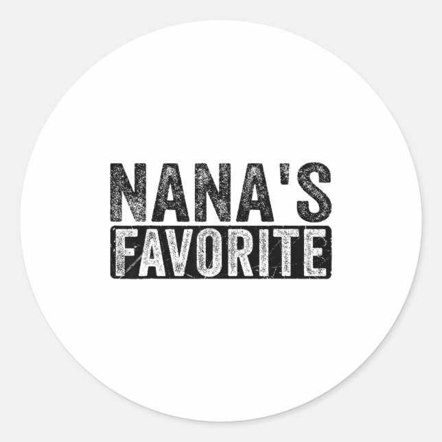 Sticker Rond Nana’s Favorite Cute Family Granhild Quote Proud G (Devant)