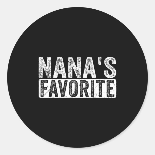 Sticker Rond Nana’s Favorite Cute Family Granhild Quote Proud G (Devant)