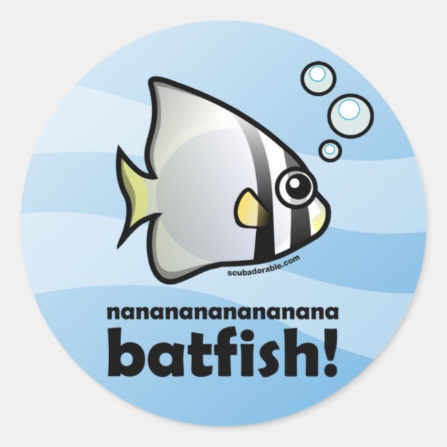 Sticker Rond nananananananana Batfish ! (Devant)