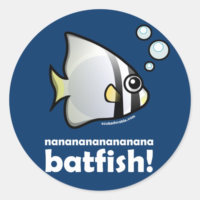 Sticker Rond nananananananana Batfish ! (Devant)