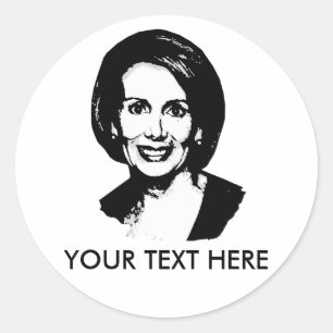 Sticker Rond Nancy Pelosi