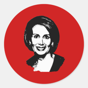 Sticker Rond Nancy Pelosi