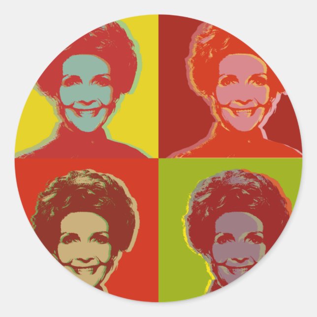 Sticker Rond nancy Reagan (Devant)