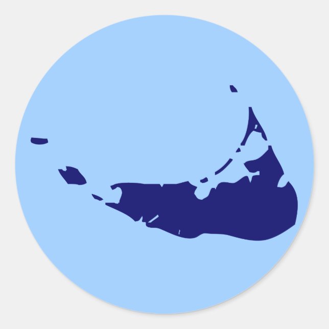 STICKER ROND NANTUCKET DE MARINE PERSONNALISABLE (Devant)