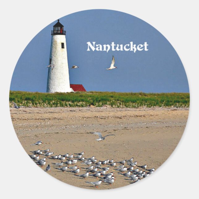 Sticker Rond Nantucket, Massachusetts (Devant)