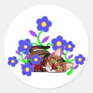 Sticker Rond Nap de chat