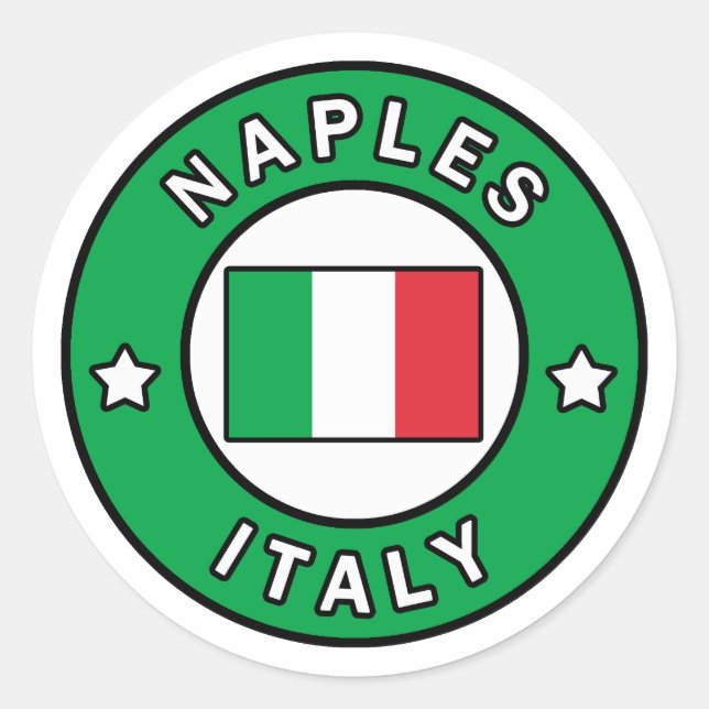 Sticker Rond Naples Italie (Devant)