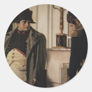 Sticker Rond Napoléon et Général Lauriston de Vasily