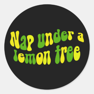 Sticker Rond Napper sous un citronnier