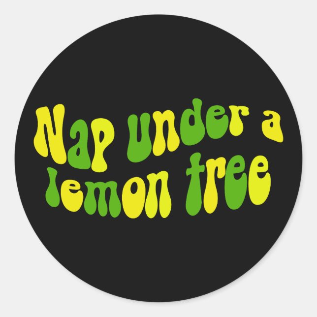 Sticker Rond Napper sous un citronnier (Devant)