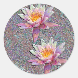 Sticker Rond Nappes D'Eau