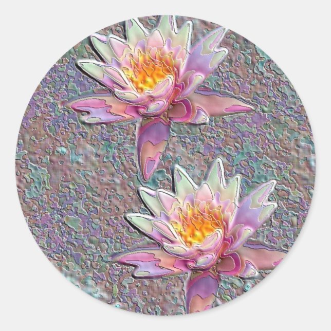Sticker Rond Nappes D'Eau (Devant)