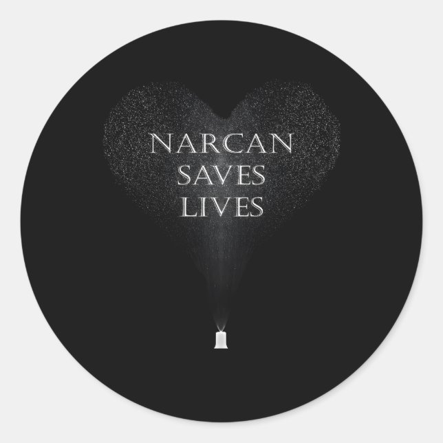 Sticker Rond Narcan Sauve La Crise Opioïde Épidémie Addiction R (Devant)