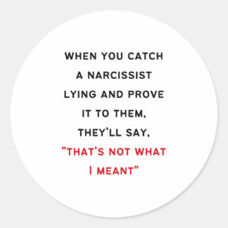 Sticker Rond Narcissist Gaslighting