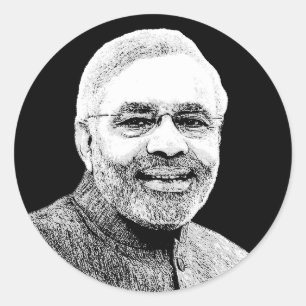 Sticker Rond Narendra Modi