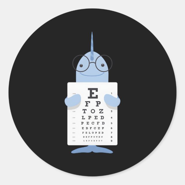 Sticker Rond Narwhal Eye Ch Doctor (Devant)