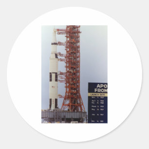 Sticker Rond NASA Apollo 15 Saturn V déploiement