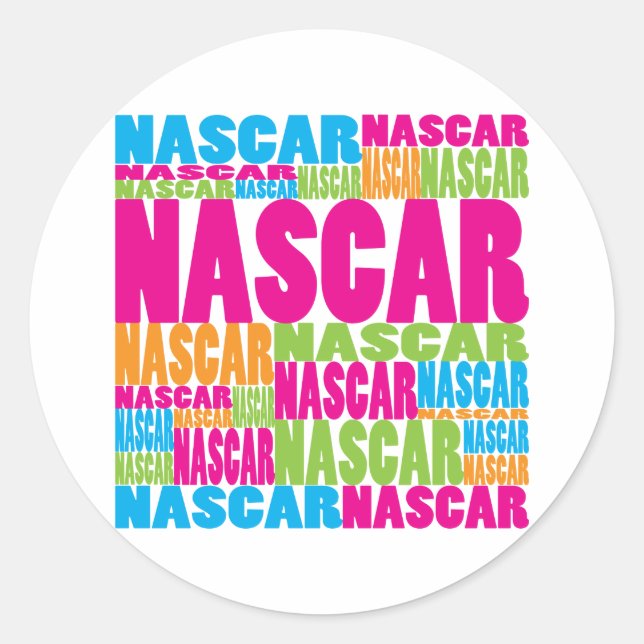 Sticker Rond NASCAR coloré (Devant)