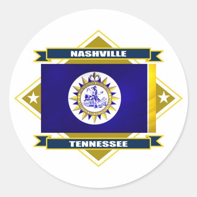 Sticker Rond Nashville Diamond (Devant)