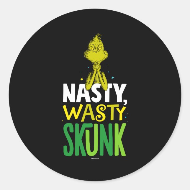 Sticker Rond Nasty Wasty Skunk  (Devant)