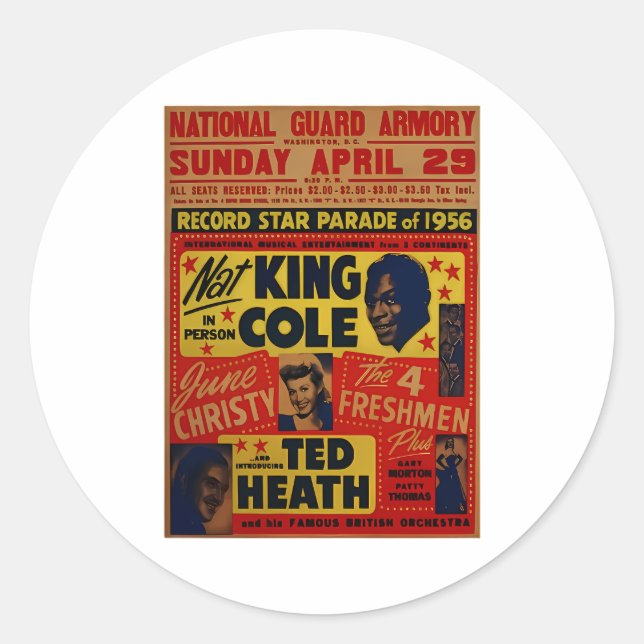 Sticker Rond Nat King Cole (Devant)