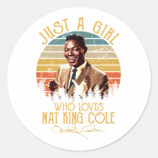 Sticker Rond Nat King Cole