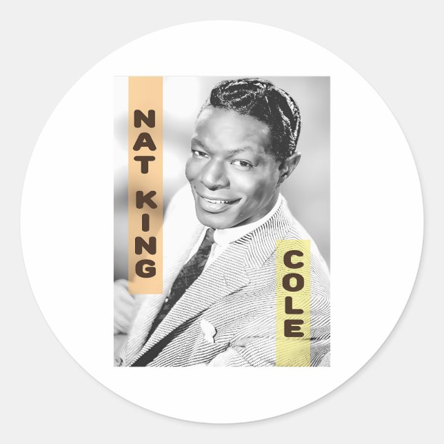 Sticker Rond Nat King Cole (Devant)