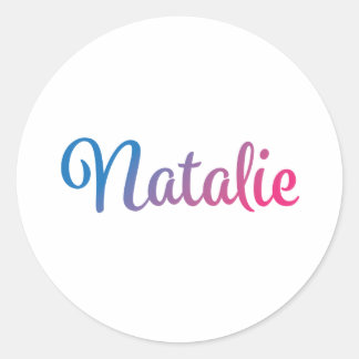 Sticker Rond Natalie Stylish Cursive