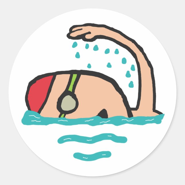 Sticker Rond Natation (Devant)