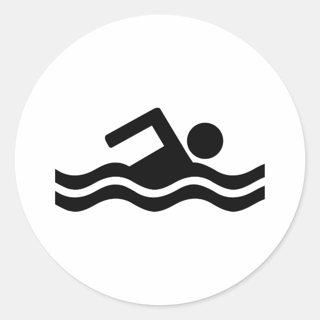 Sticker Rond Natation (Devant)