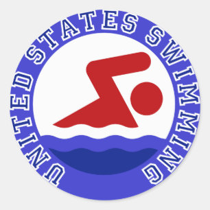 Sticker Rond Natation des Etats-Unis