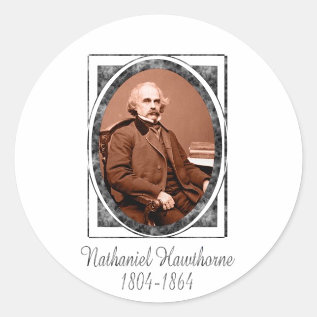 Sticker Rond Nathaniel Hawthorne (Devant)